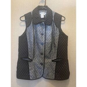 Coldwater Creek Vest Women's Small Gray and Black